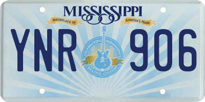 MS license plate YNR906