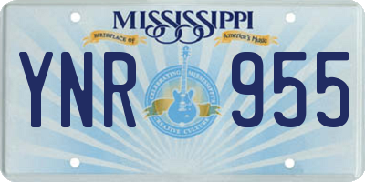 MS license plate YNR955
