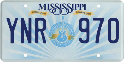 MS license plate YNR970