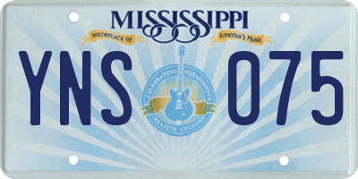 MS license plate YNS075