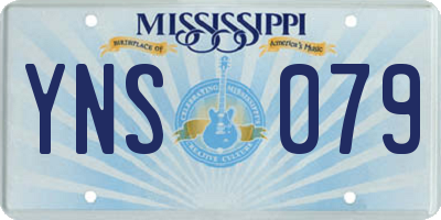 MS license plate YNS079