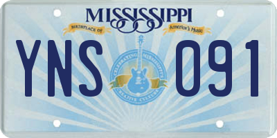 MS license plate YNS091