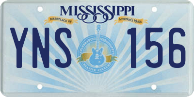 MS license plate YNS156