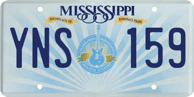 MS license plate YNS159