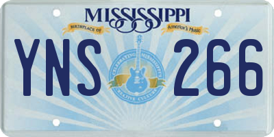 MS license plate YNS266