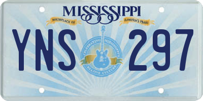 MS license plate YNS297