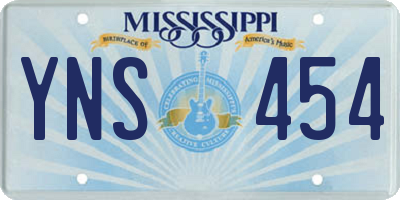 MS license plate YNS454