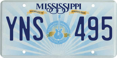 MS license plate YNS495