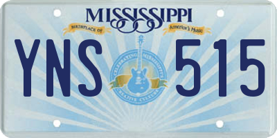 MS license plate YNS515