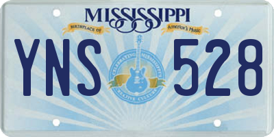 MS license plate YNS528