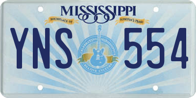 MS license plate YNS554