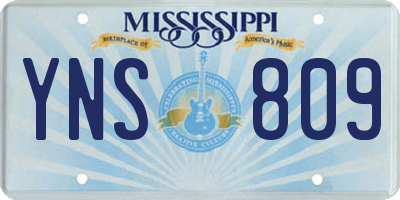 MS license plate YNS809