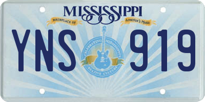 MS license plate YNS919