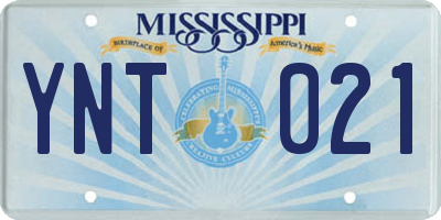 MS license plate YNT021