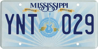 MS license plate YNT029