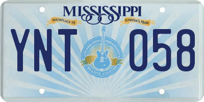 MS license plate YNT058