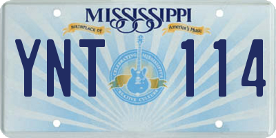 MS license plate YNT114