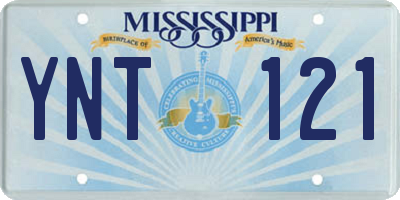 MS license plate YNT121