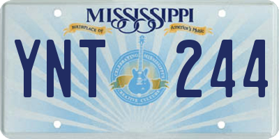 MS license plate YNT244