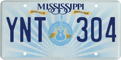 MS license plate YNT304