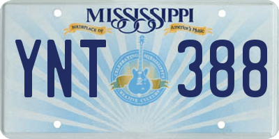 MS license plate YNT388
