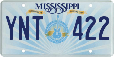 MS license plate YNT422