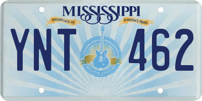 MS license plate YNT462
