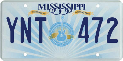 MS license plate YNT472