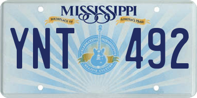 MS license plate YNT492
