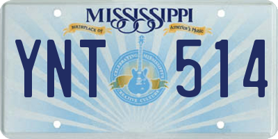 MS license plate YNT514
