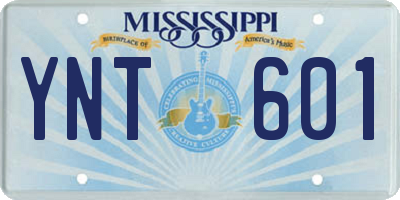 MS license plate YNT601