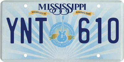 MS license plate YNT610