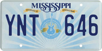 MS license plate YNT646