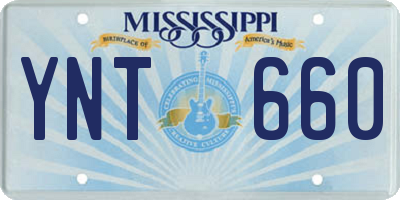 MS license plate YNT660