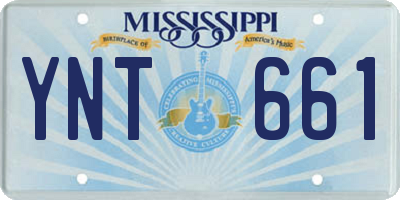 MS license plate YNT661