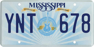 MS license plate YNT678