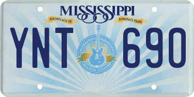 MS license plate YNT690
