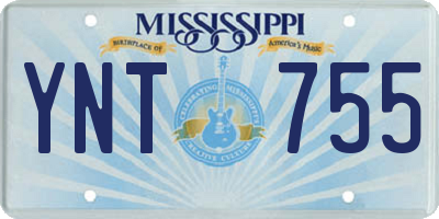 MS license plate YNT755