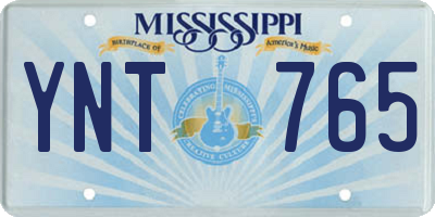 MS license plate YNT765