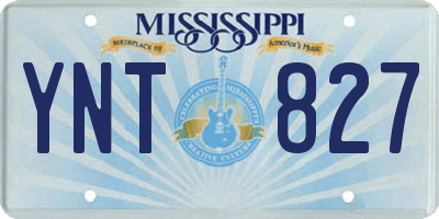 MS license plate YNT827