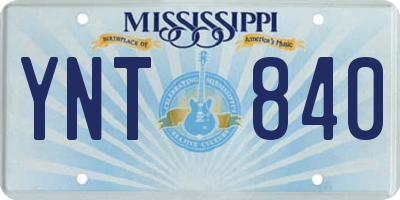MS license plate YNT840