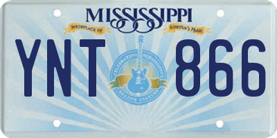 MS license plate YNT866