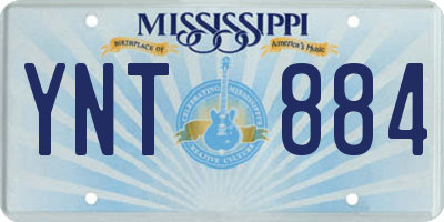 MS license plate YNT884