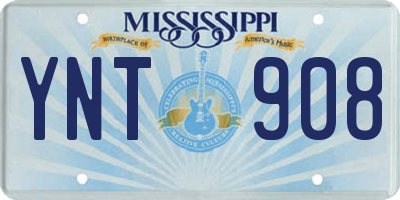 MS license plate YNT908