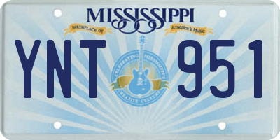 MS license plate YNT951