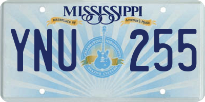 MS license plate YNU255