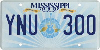MS license plate YNU300