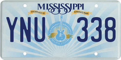MS license plate YNU338