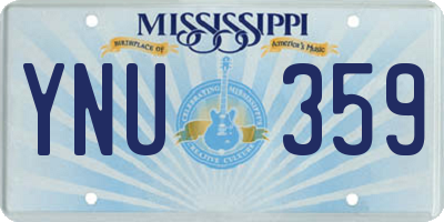MS license plate YNU359