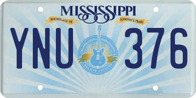 MS license plate YNU376